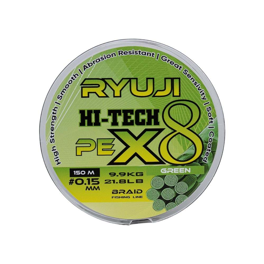 Ryuji Hİ-Tech X8 150 m Green İp Misina 0,21 MM