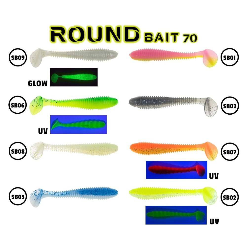 Fujin Round Bait 70 mm Silikon Balık ROUND06