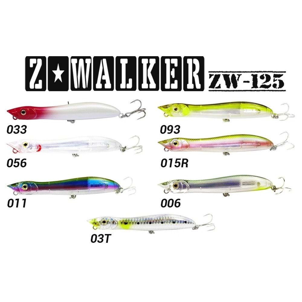 Fujin Z Walker 125mm 18gr Su Üstü Maket Balık FJN-056