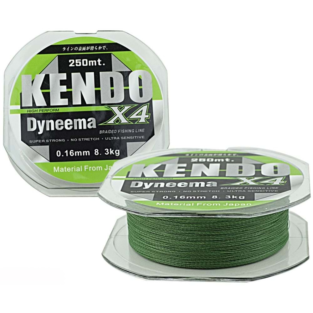 Kendo Dynema 4 Örgü 120Mt (Green) 0,08 MM