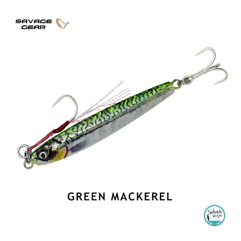 Savage gear 3D Jig Minnow 20 gr 7,5 cm Suni Yem Green Mackerel