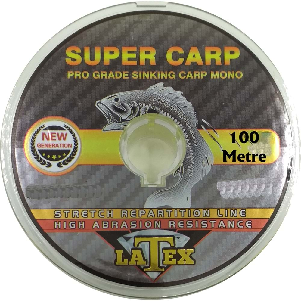 LATEX SÜPER CARP 100 MT MONOFİLAMENT MİSİNA 0.45 MM