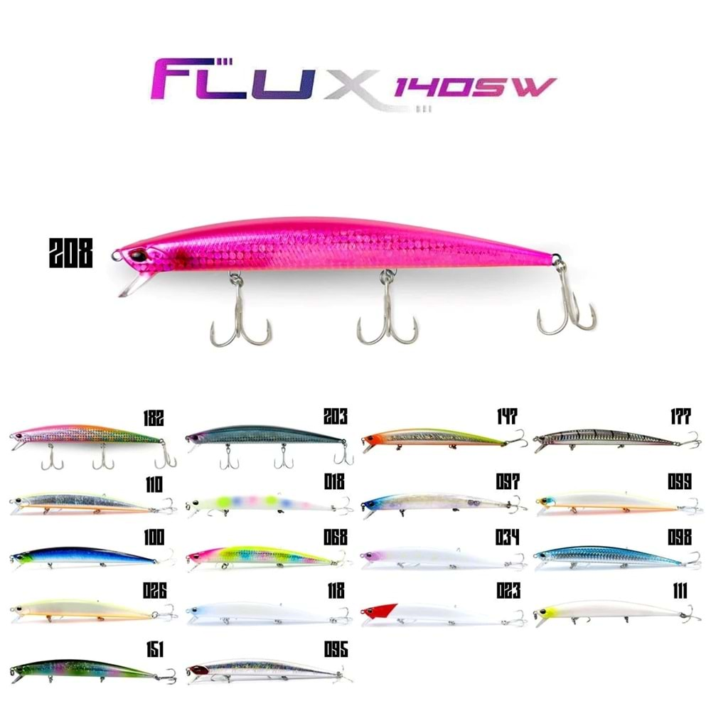 Fujin Flux 140mm 18gr Floating Maket Balık 018 Pearl Rainbow Glow Belly