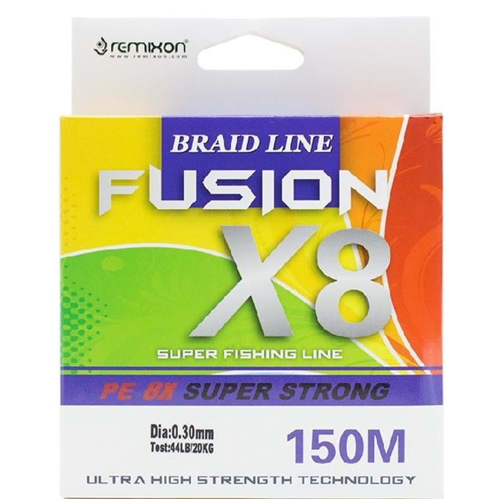 Remixon Fusion 150M X8 Multi Color İp Misina 0,13 MM