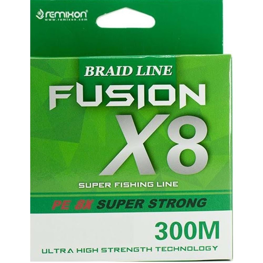 Remixon Fusion 300m X8 Green İp Misina 0,13 MM