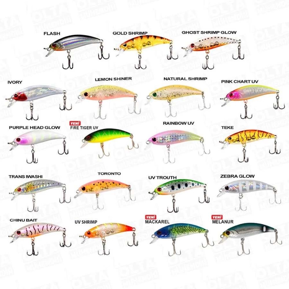 Ryuji Baby Minnow Sinking 5cm 4.5gr Maket Yem - Mackarel