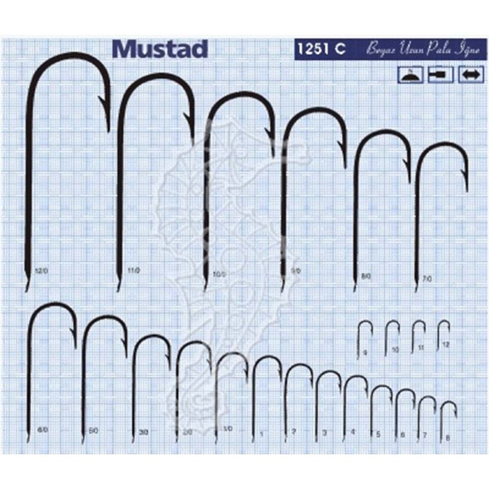 MUSTAD 1251 C NO 2 100 LÜ İĞNE