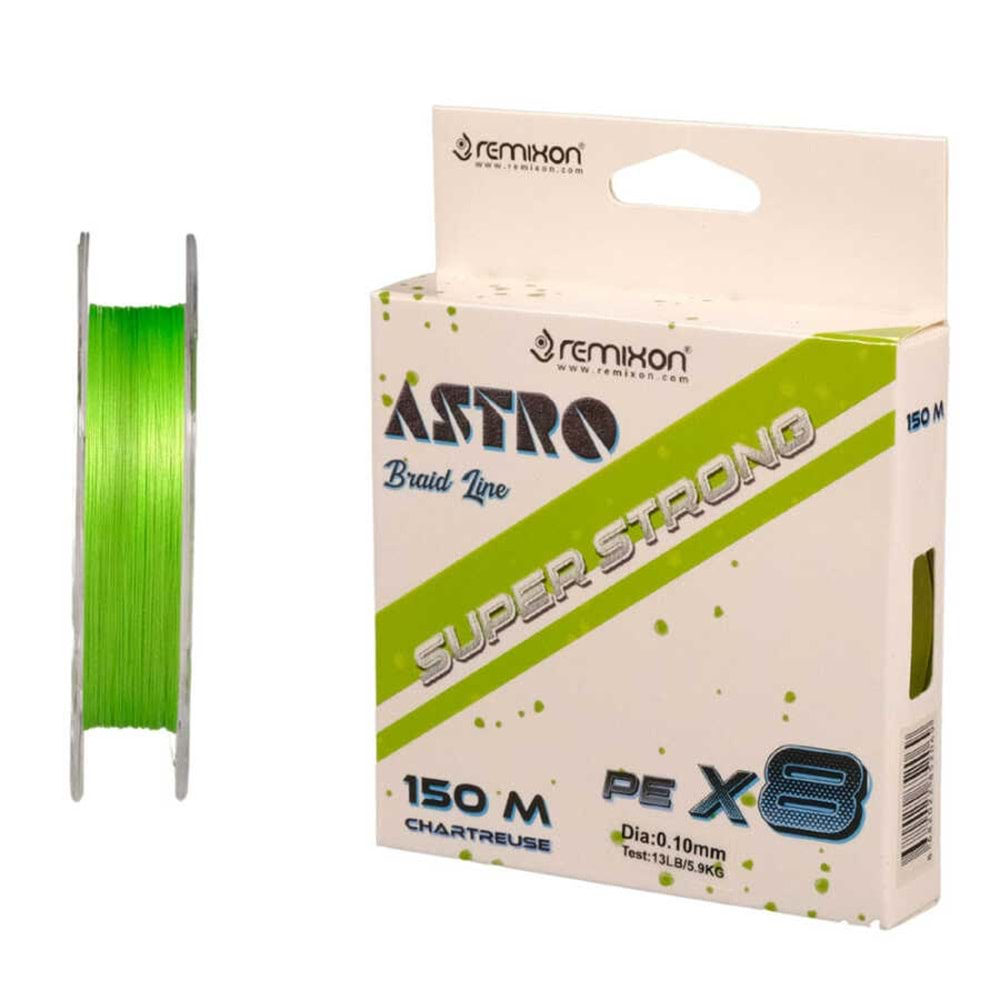 Remixon Astro 8X 150m Chartreuse İp Misina - 0.18 MM