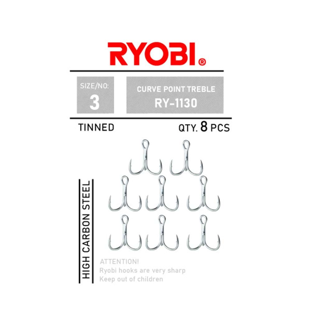 RYOBİ İĞNE CURVE POINT TREBLE - RY-1130 NO 6