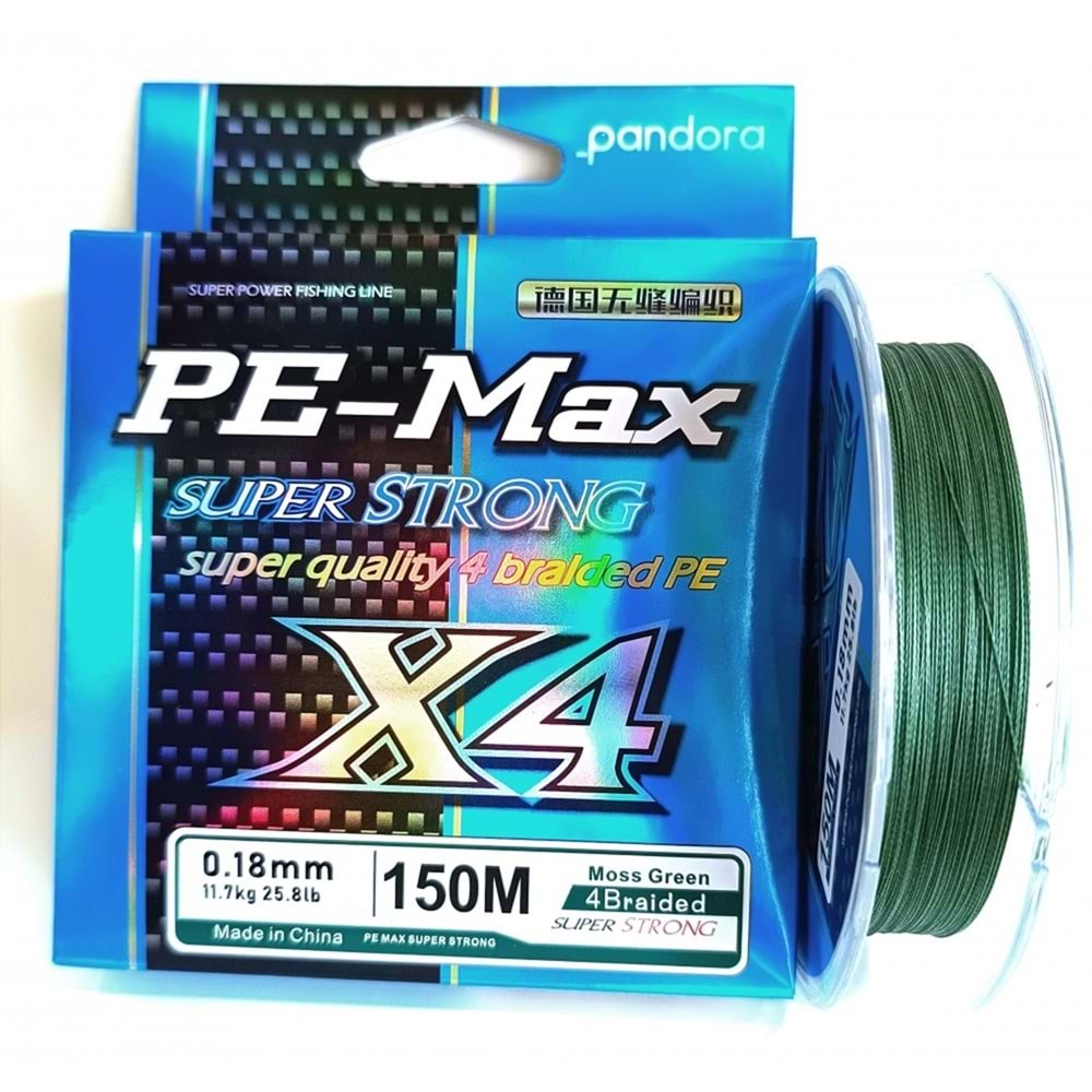 PANDORA PE MAX SÜPER STRONG 4X 150 MT İPEK MİSİNA - 0.16 MM