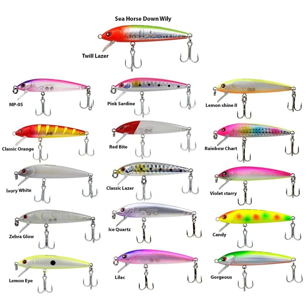 Sea Horse Down-Wily 60 Mm 3.4 Gr Maket Balık - RAİNBOW CHART