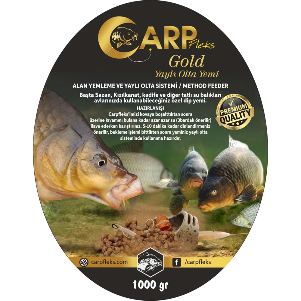 Carp Fleks Sazan Hamur Tozu 1000 Gr Gold