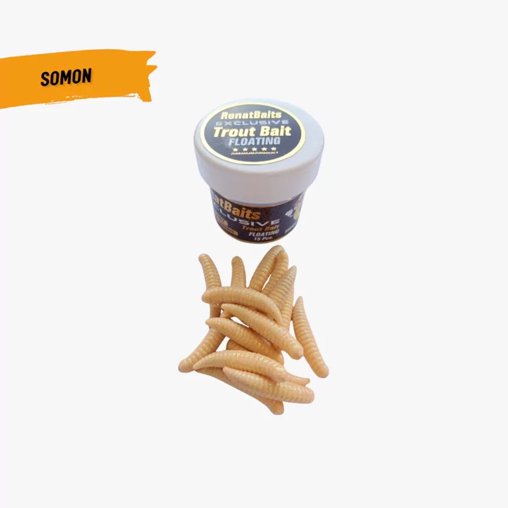 Renat Carp Trout Bait Peynir Kokulu Simli Silikon Kurtçuk Alabalık Yemi Somon