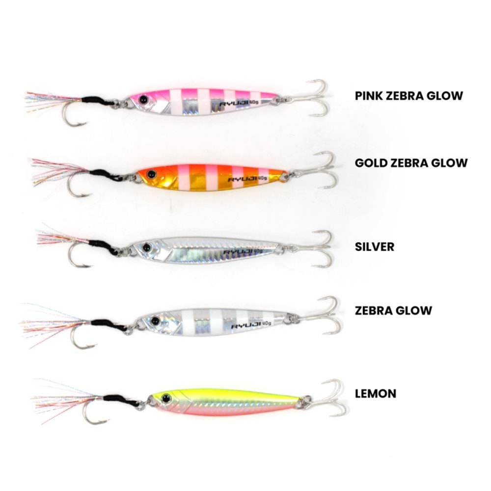 RYUJI JIG KING 30 GR - GOLD ZEBRA GLOW