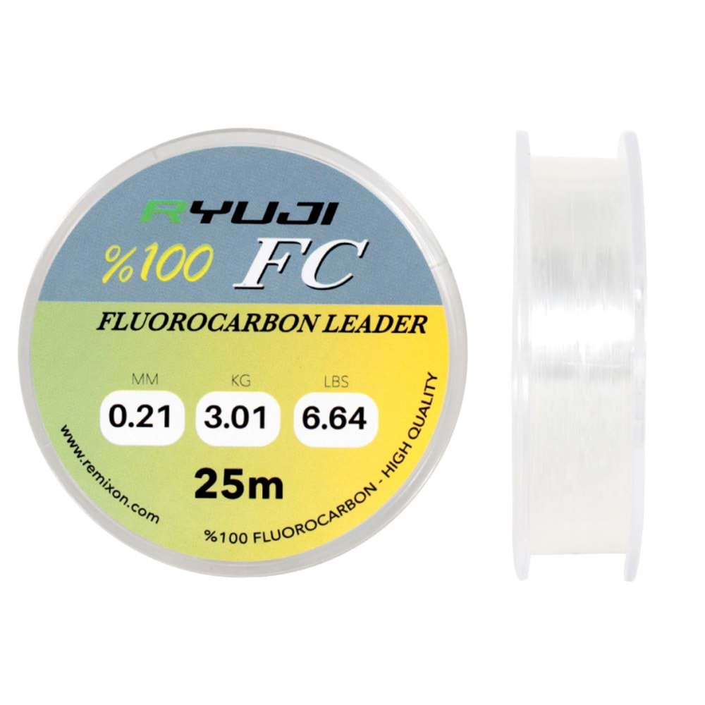 RYUJİ FLUORO CARBON LEADER 25 MT MİSİNA - 0.26 MM