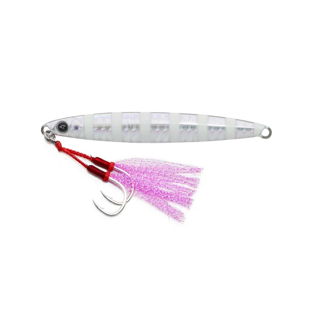 Hanfish Slap Slim Jigs 40 gr - Zebra Glow