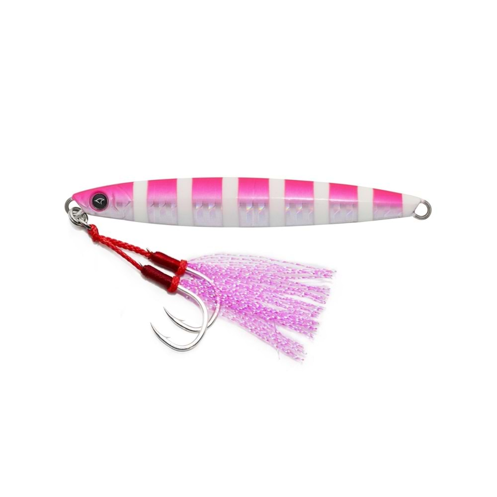 Hanfish Slap Slim Jigs 30 gr - Pink Zebra Glow