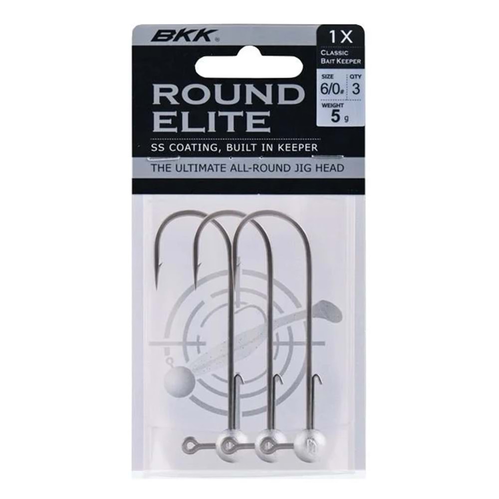 BKK Round Elite-Classic Bait Keeper Jighead - NO 1/0 12 GR
