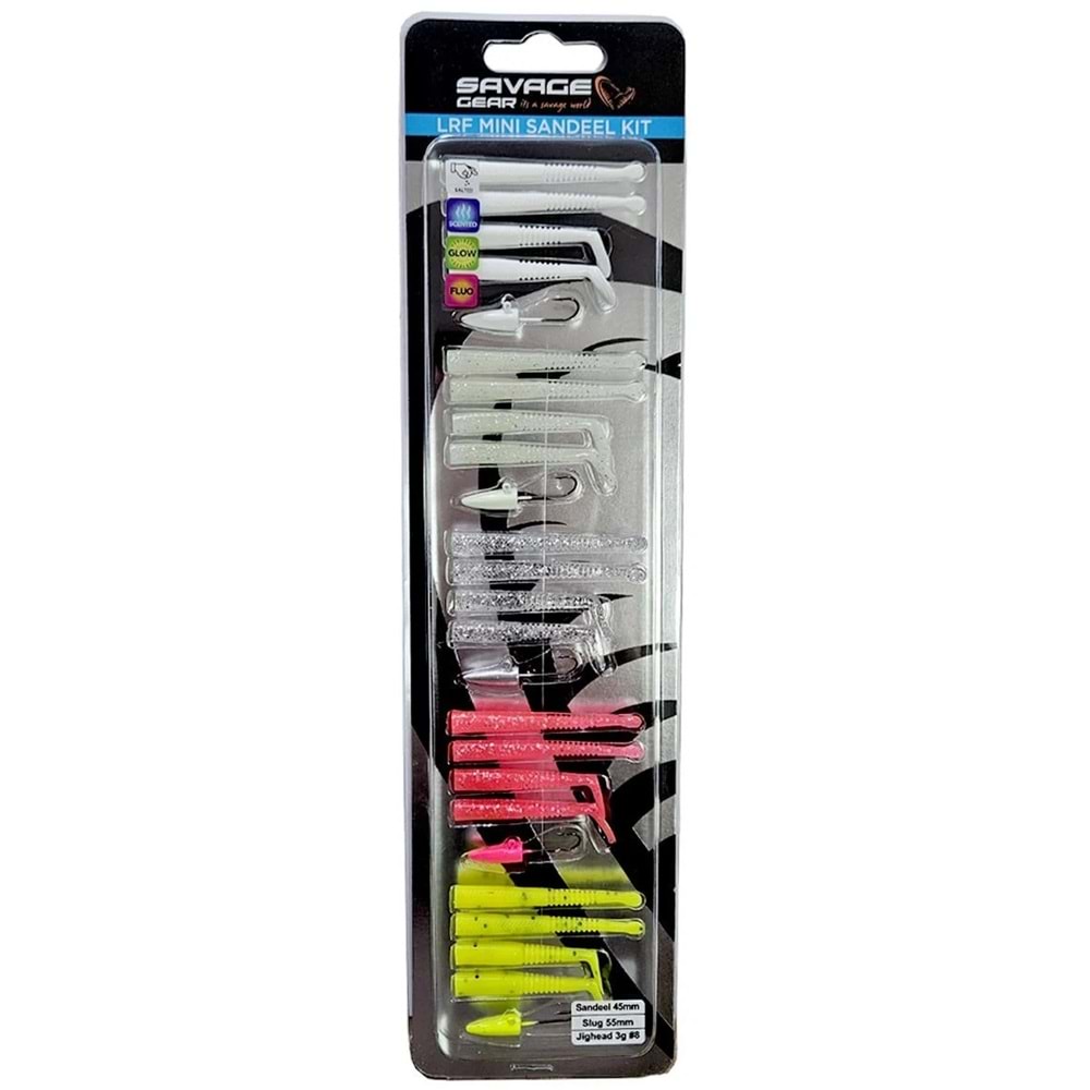 Savage gear LRF Mini Sandeel Kit 25 Adet Suni Yem