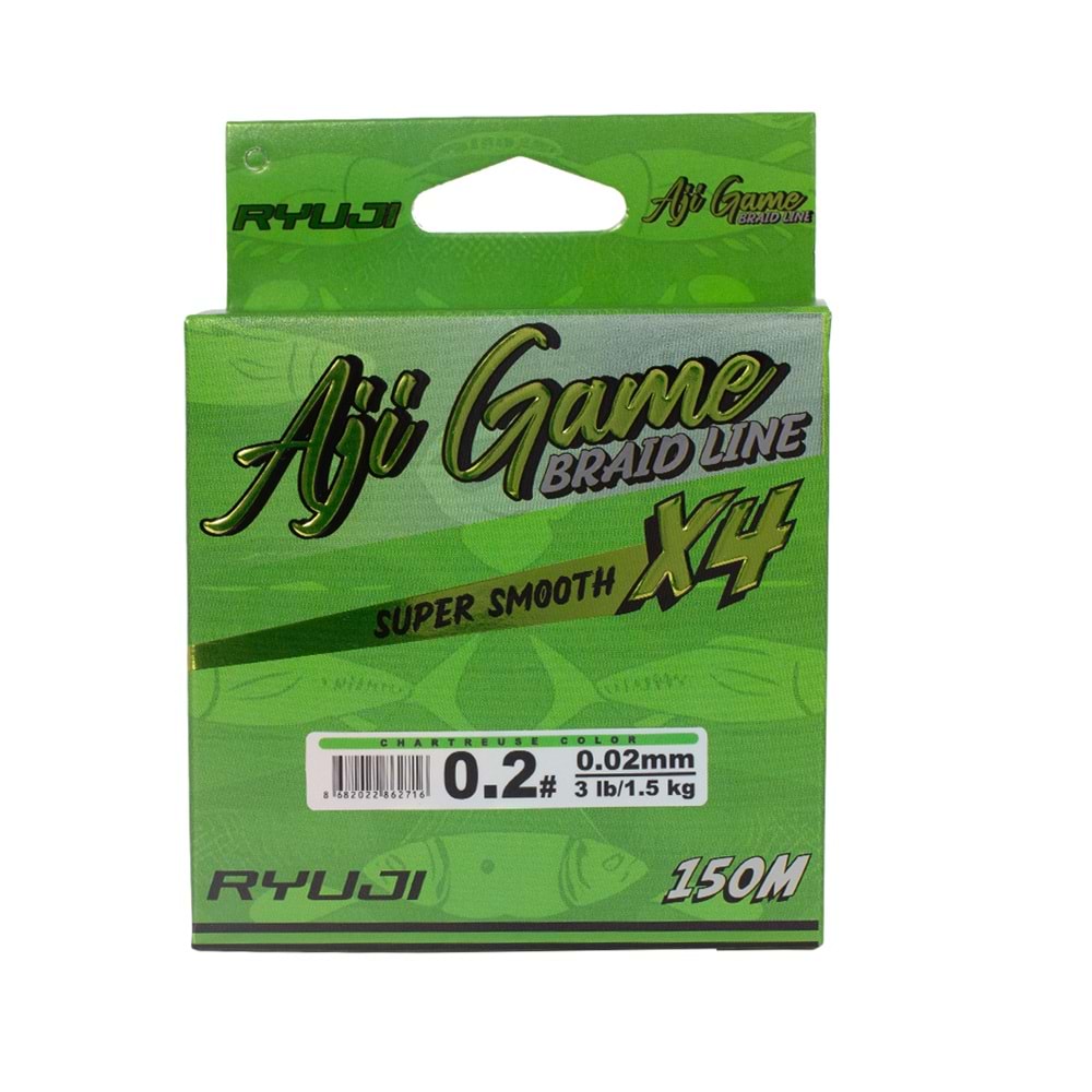 RYUJI AJI GAME 4 X 150 MT CHARTREUSE İP MİSİNA