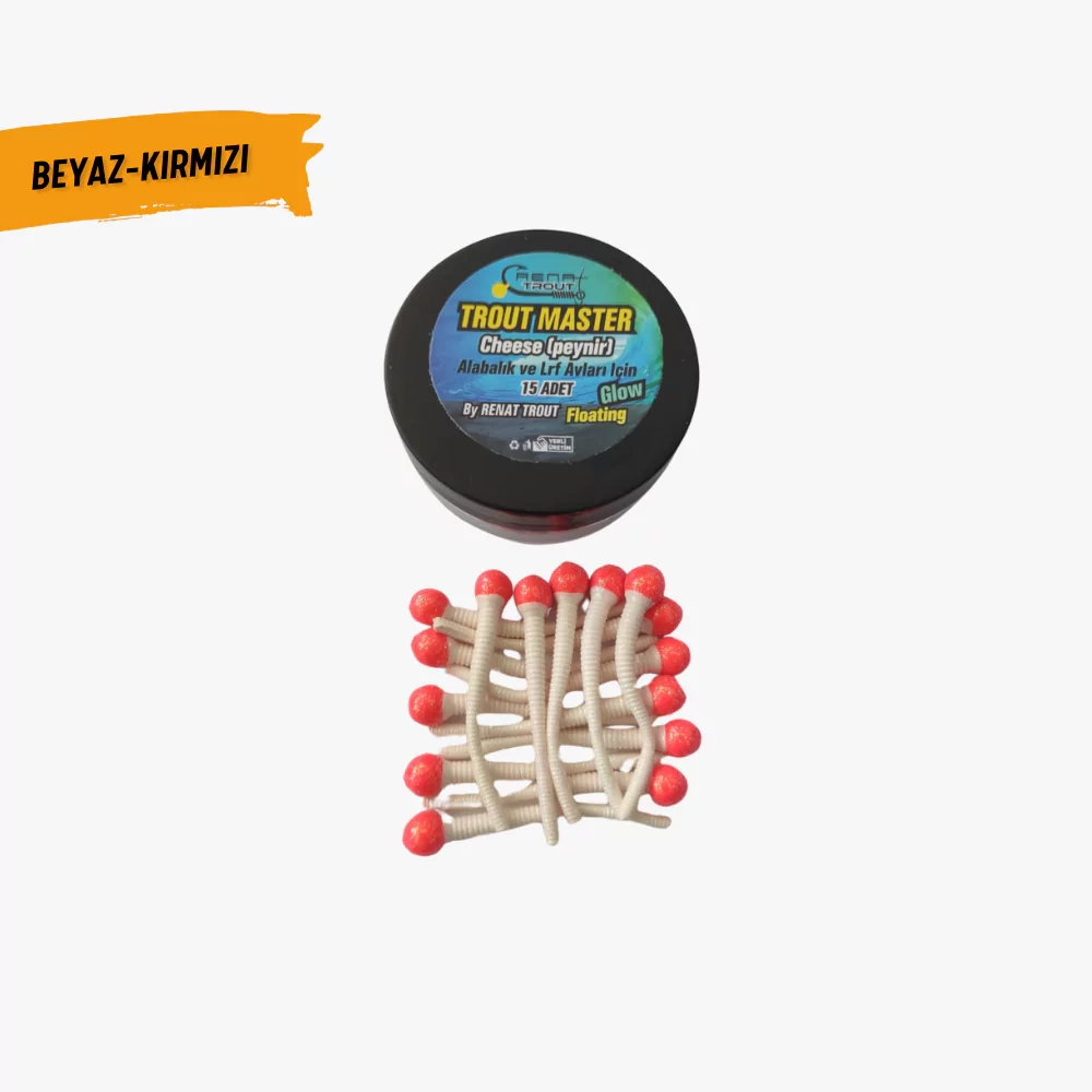 Renat Trout Master Peynir Kokulu Kuyruklu Alabalık Yemi Kırmızı Beyaz
