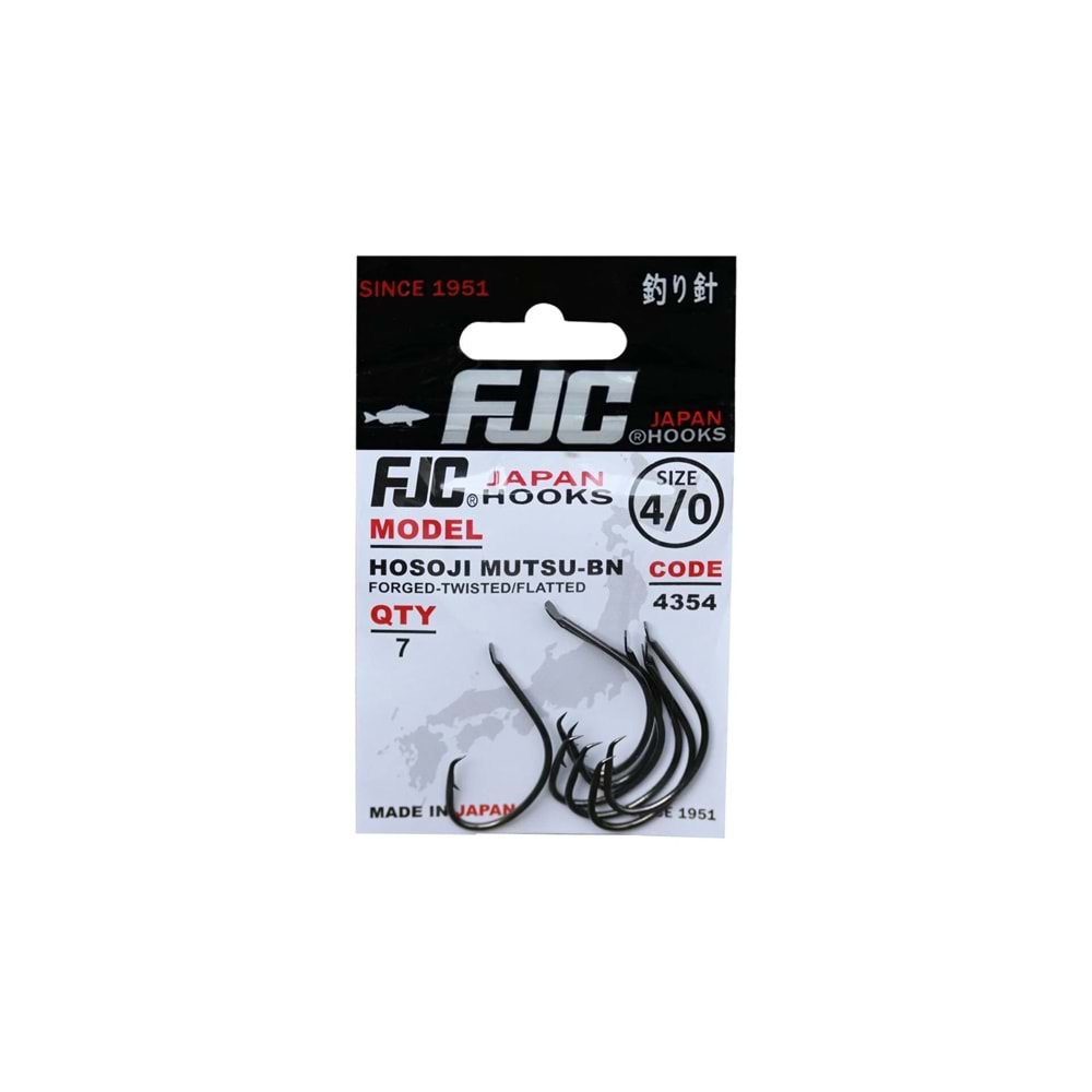 Fjc 4354 Hosoji Mutsu Black Nikel Olta İğnesi - 1/0
