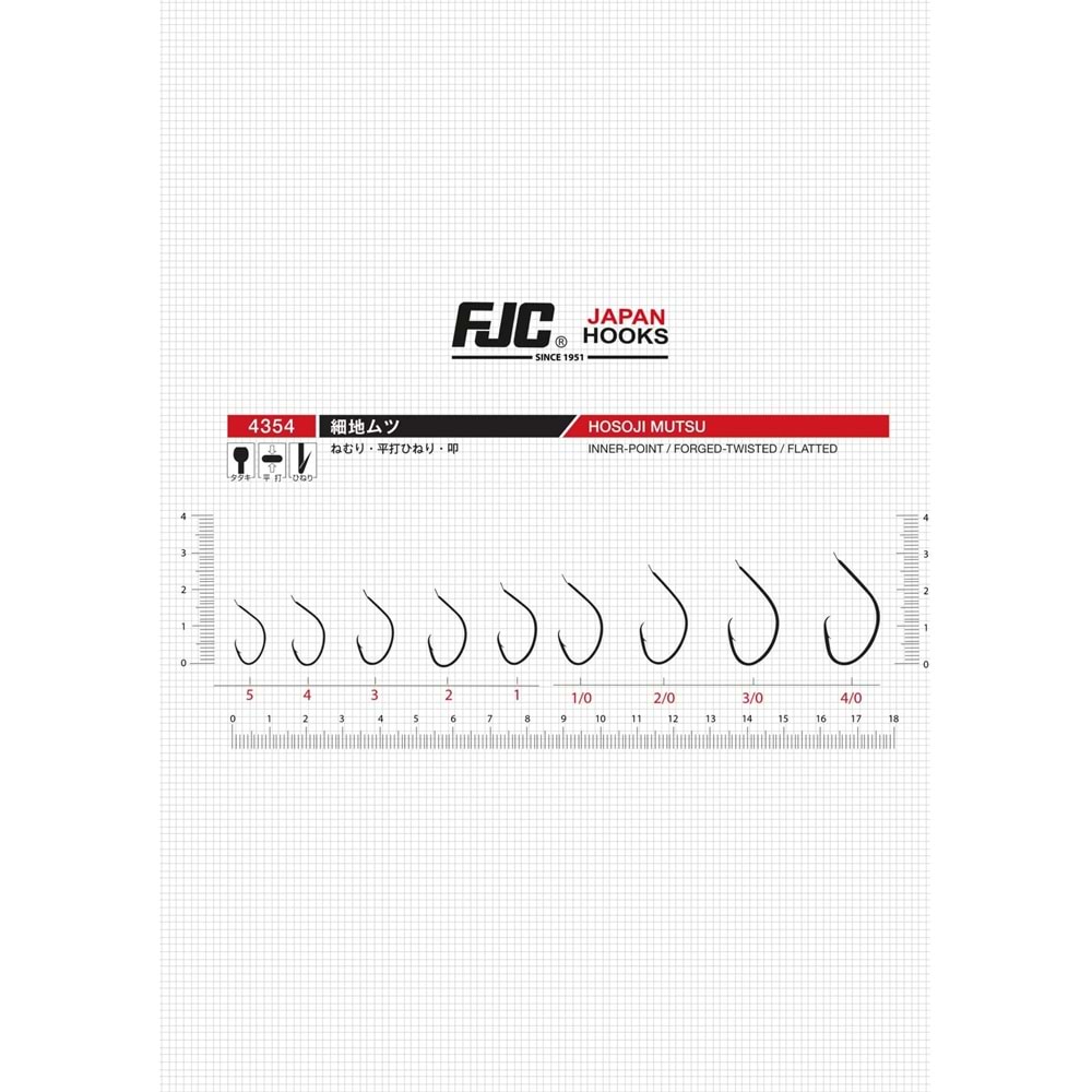 Fjc 4354 Hosoji Mutsu Black Nikel Olta İğnesi - 1/0