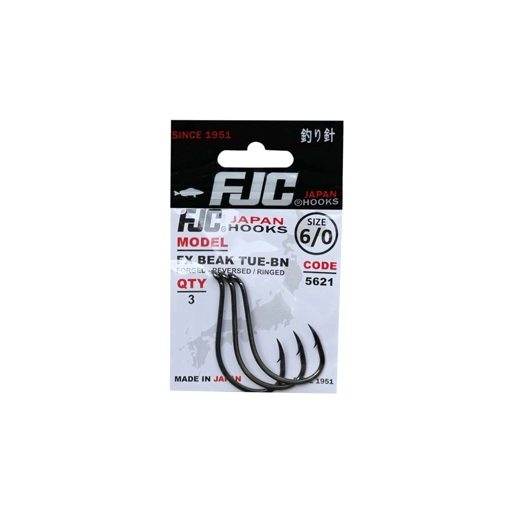 Fjc 5621 Fx Beak Tue Black Nikel Olta İğnesi - 5/0