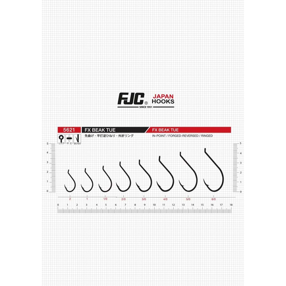 Fjc 5621 Fx Beak Tue Black Nikel Olta İğnesi - 5/0