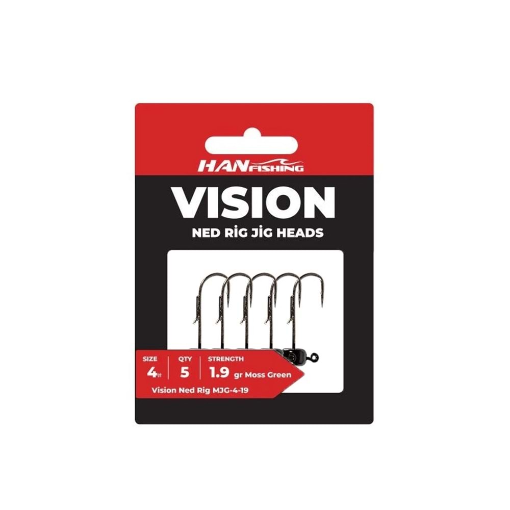 Hanfish Vision Ned Rig Jighead Yeşil - 3.3 GR