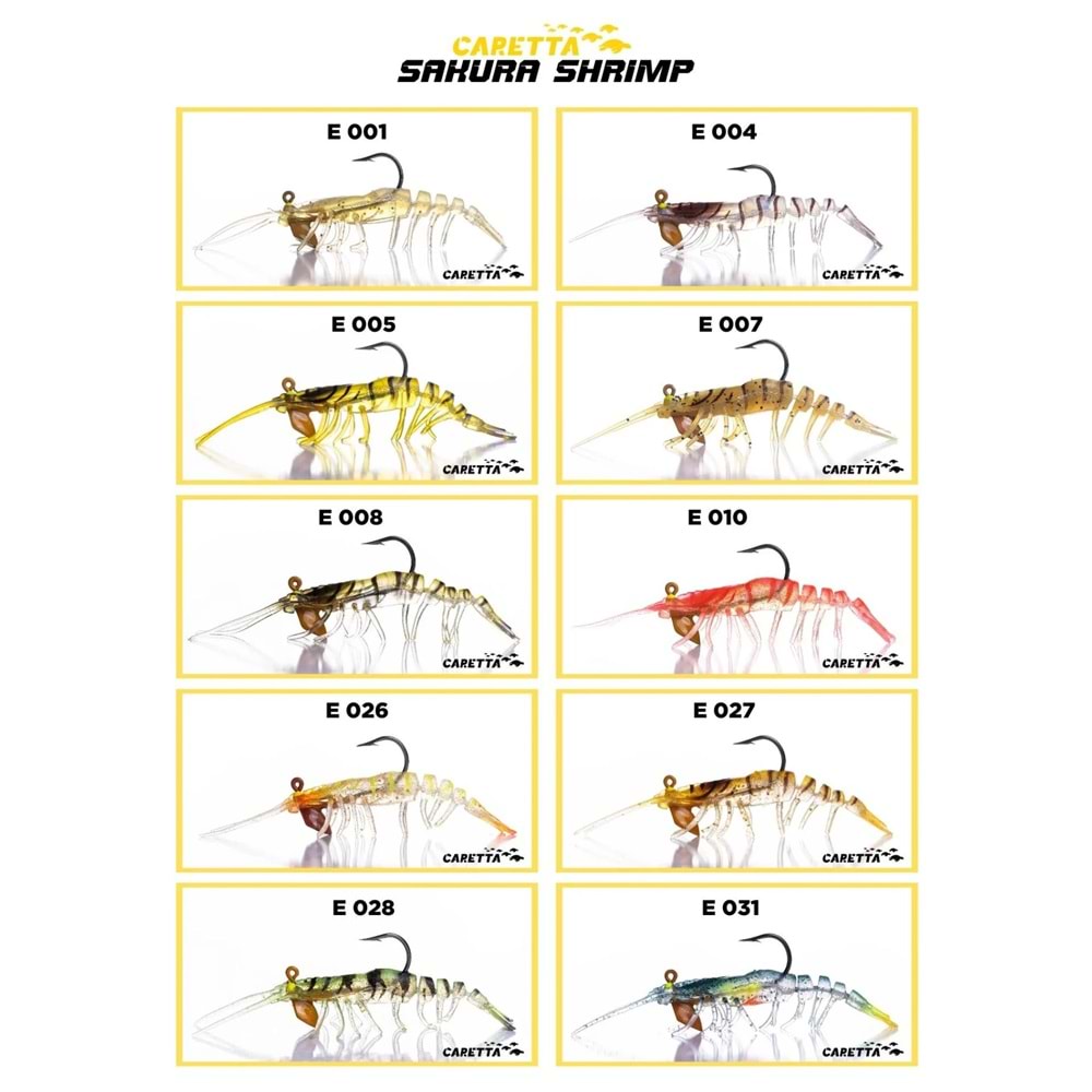 Caretta Sakura Shrimp 6.5 Gr 76 mm Silikon Karides