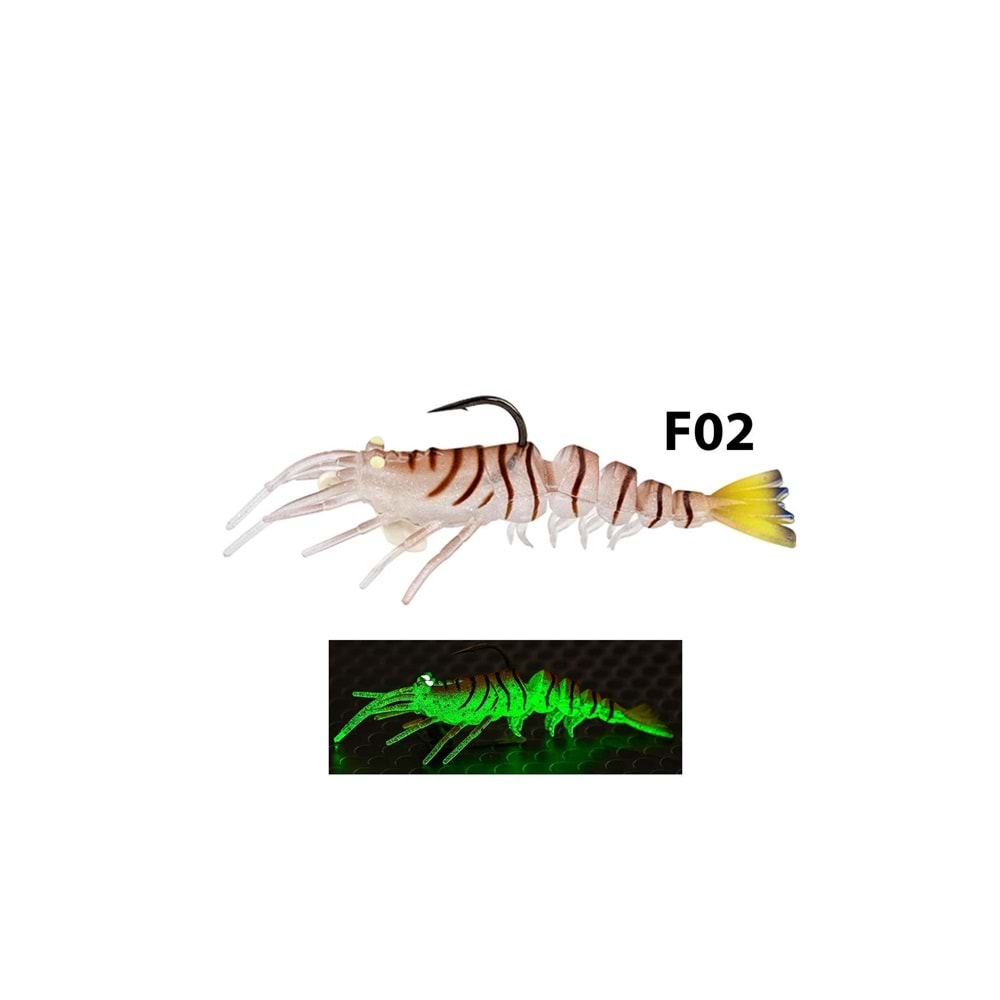 Fujin Shrimper 75mm 8.5gr Silikon Karides F02 Tiger