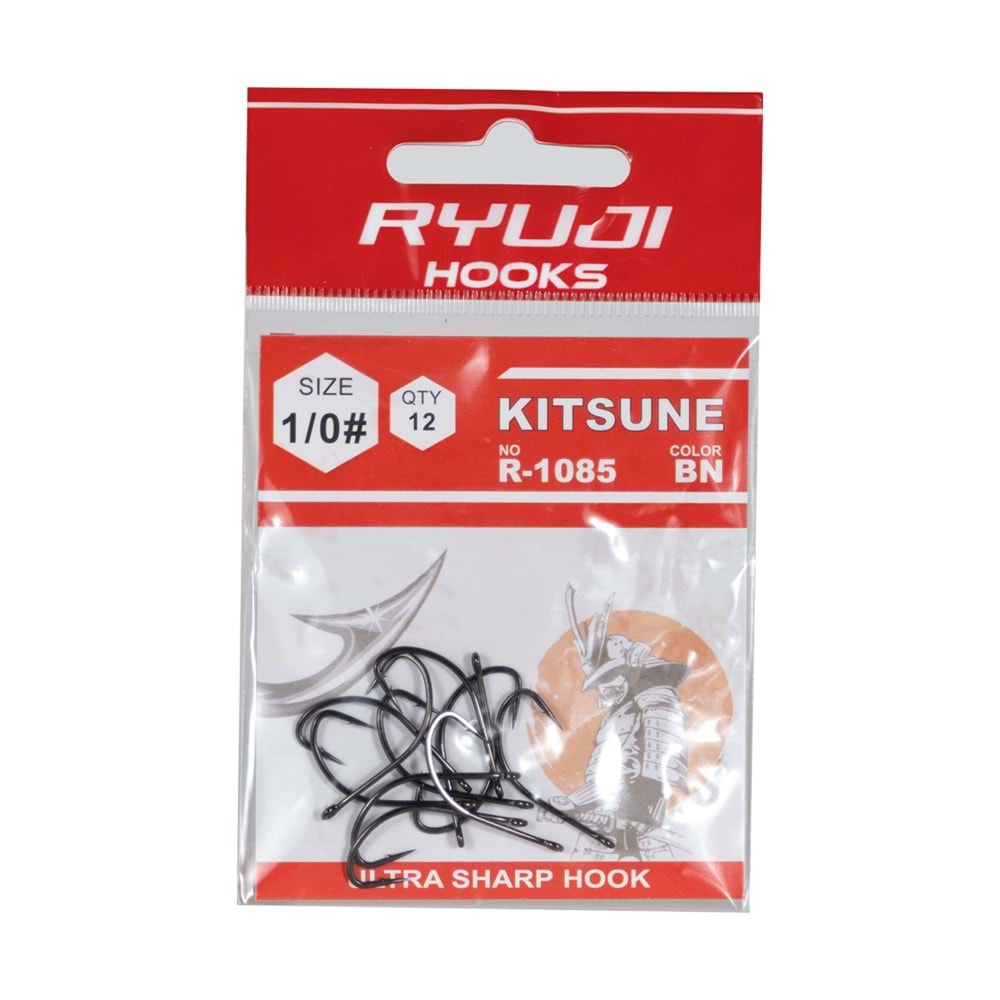Ryuji 1085 Kitsune Black Nickel Olta İğnesi NO 1/0