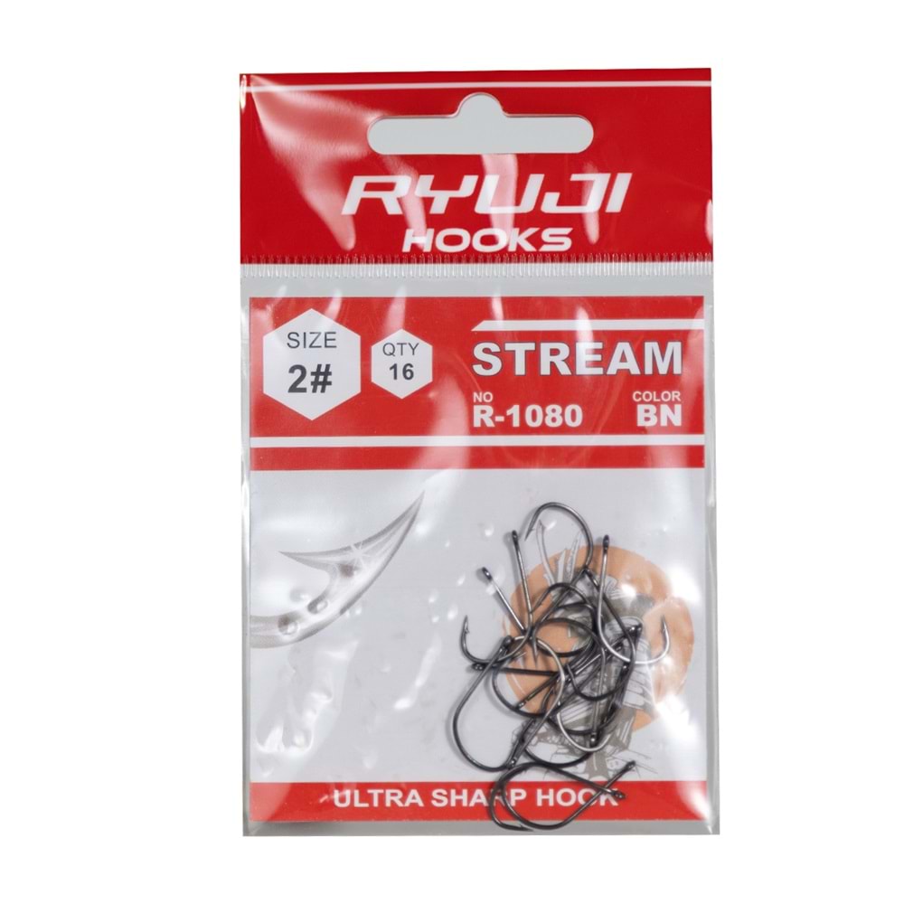 Ryuji 1080 Stream Black Nickel Olta İğnesi NO 1/0