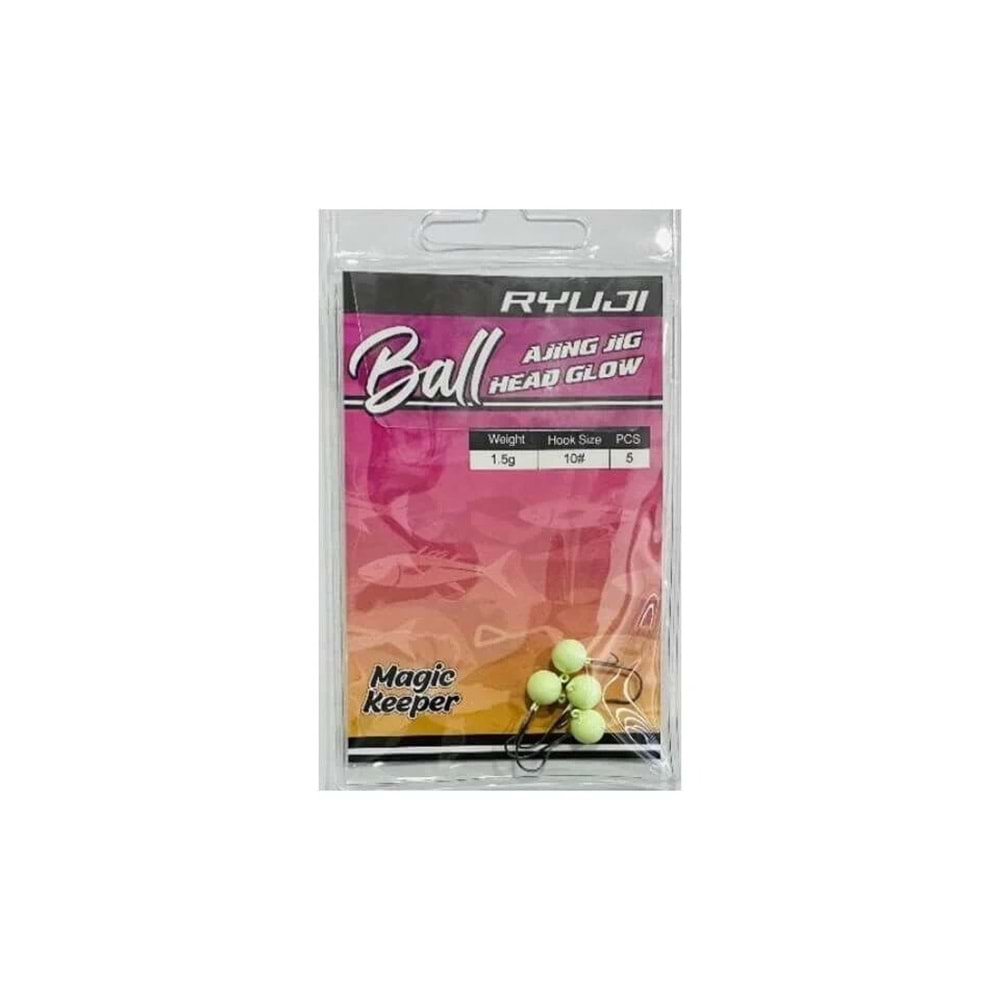 Ryuji Ball Ajing Glow Jighead 1 GR NO:10