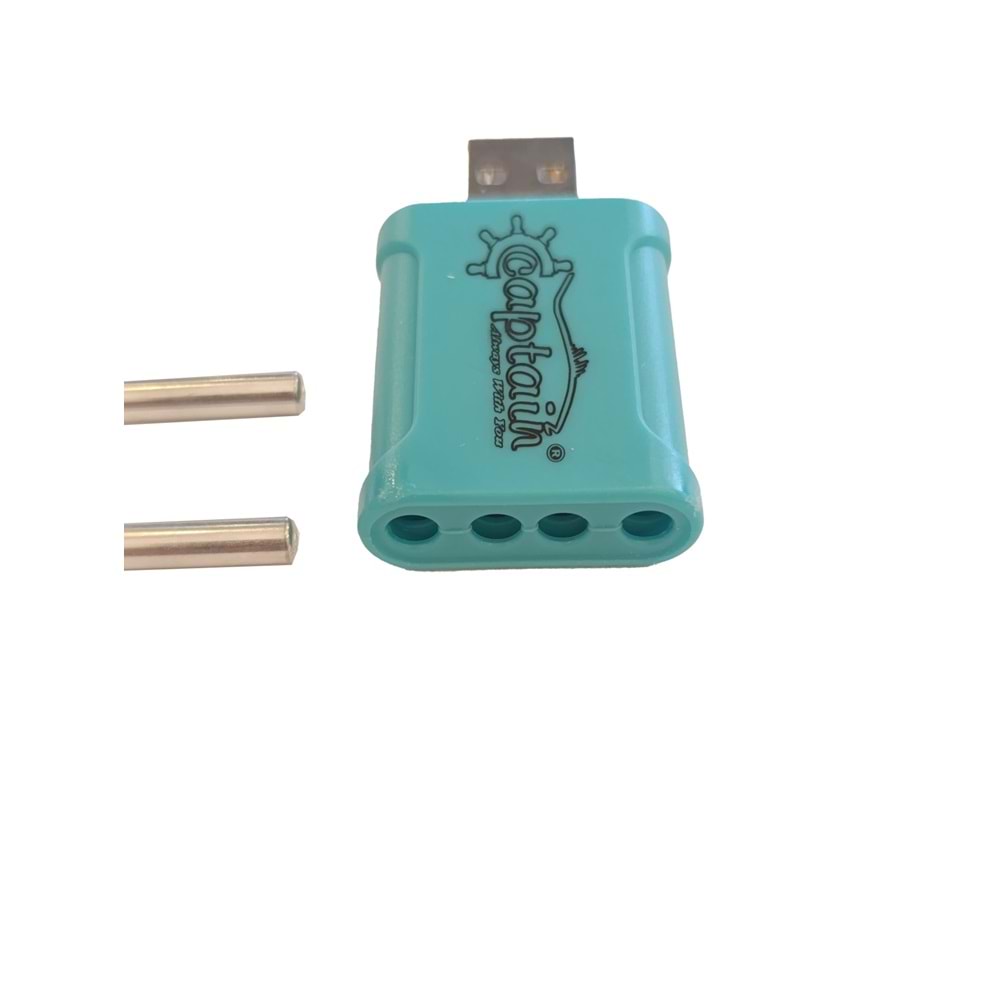 Captain 7113 Fosfor ve Şamandra Pili İçin Pil Şarj Kiti USB li