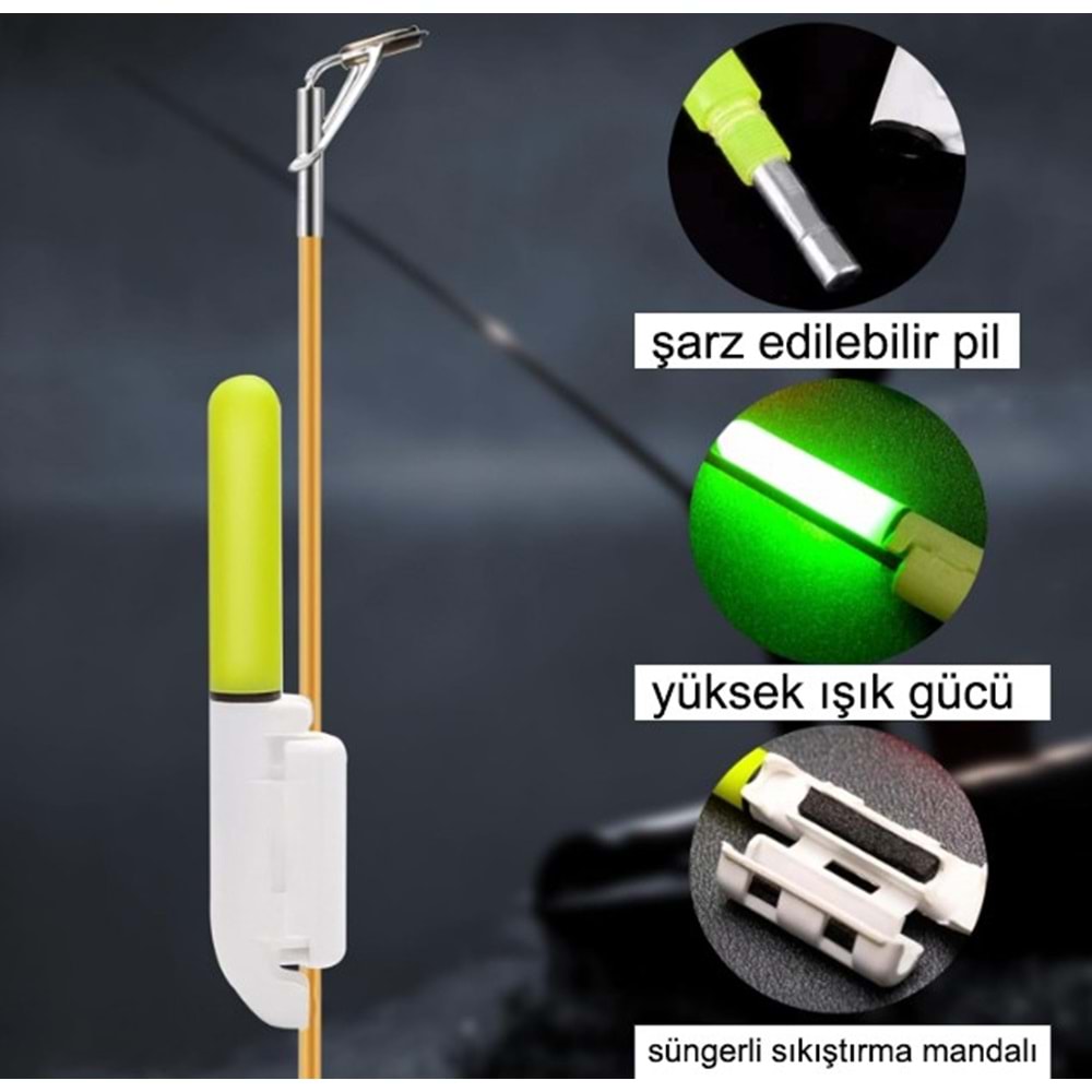 Captain 7111 Pilli ve Aparatlı Fosfor 2li SET 4.5x39mm