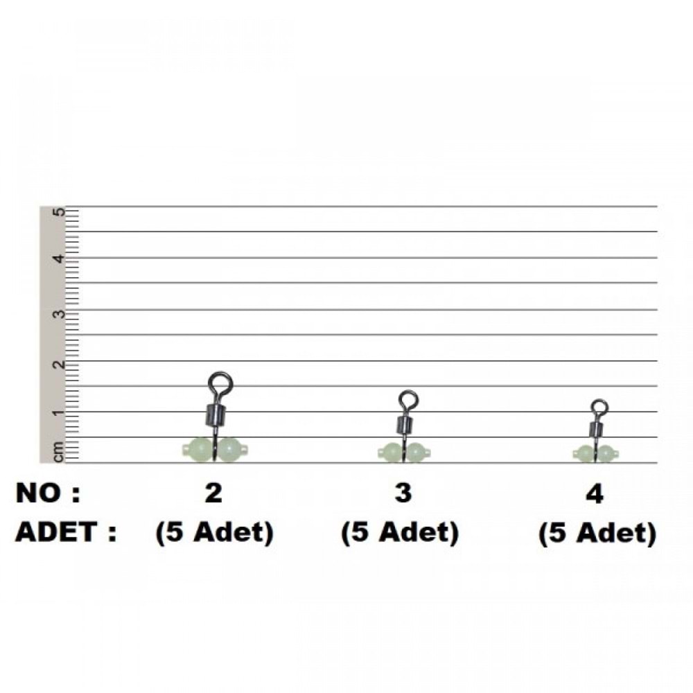 Effe Boncuklu Fırdondu No 2 Glow 5 Adet