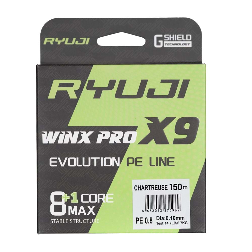 Ryuji Winx Pro X8+1 Chartreus İp Misina 150 Mt - 0.10 MM