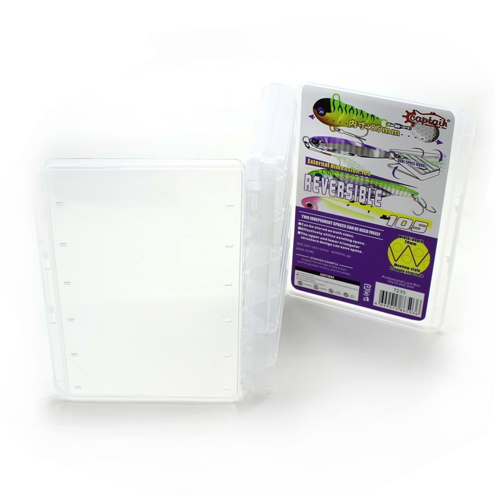 Captain 7235 Profesyonel Sahte Balık ve Jig Kutusu 14x10x3cm