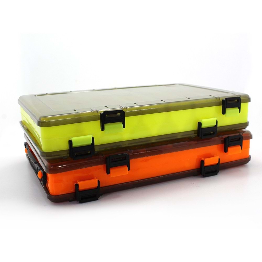 Captain 7219 Balık Kutusu 14 Gözlü 27x17x5.5 Cm Sarı