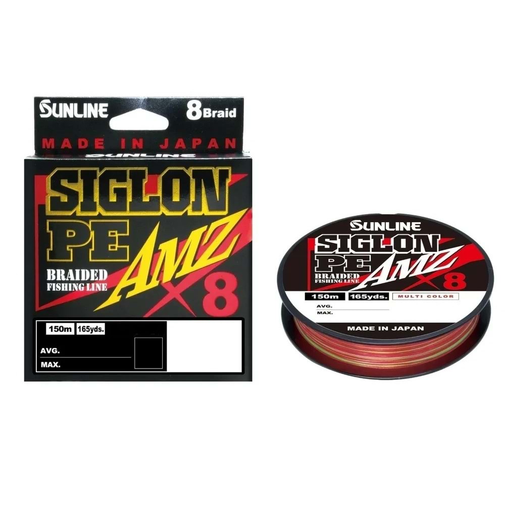 Sunline Siglon Amz 8 X İp Misina Multi Color 150 Mt 0.187 MM 16 LB 1.2 PE