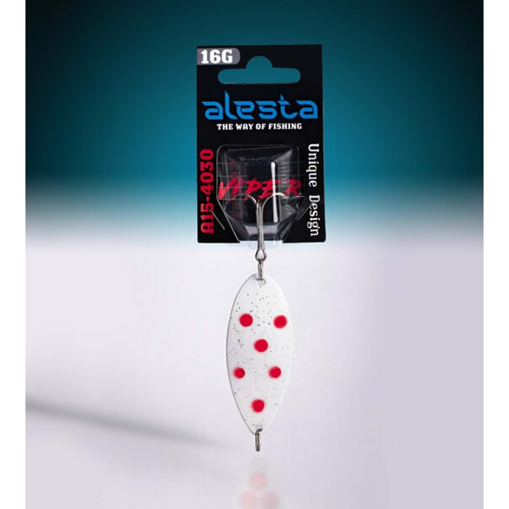 Alesta Viper 16 Gr Kaşık Beyaz Kırmızı Nokta Sim