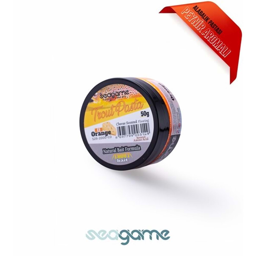 Seagame Trout Pasta Alabalık Hamuru 50 Gr Peynirli Turuncu