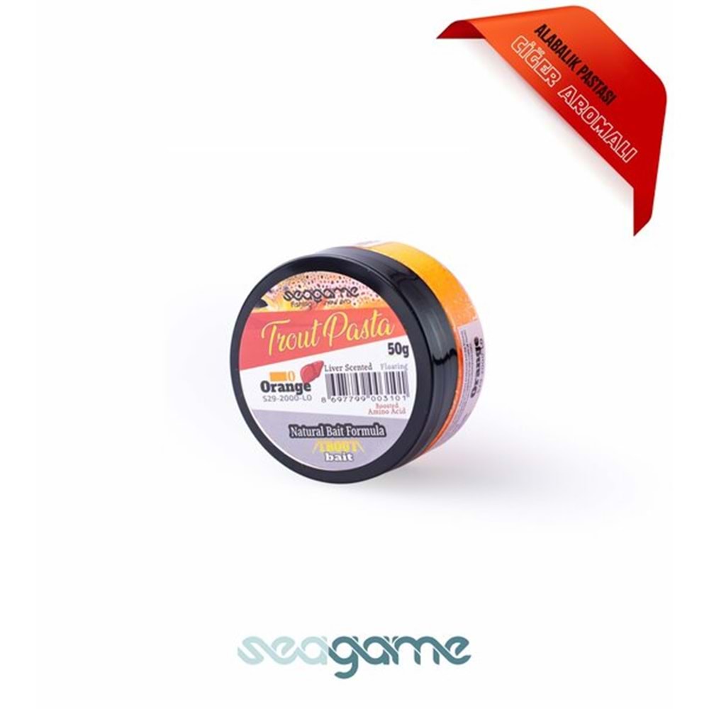 Seagame Trout Pasta Alabalık Hamuru 50 Gr Ciğer Turuncu
