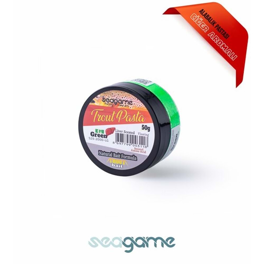 Seagame Trout Pasta Alabalık Hamuru 50 Gr Ciğer Yeşil