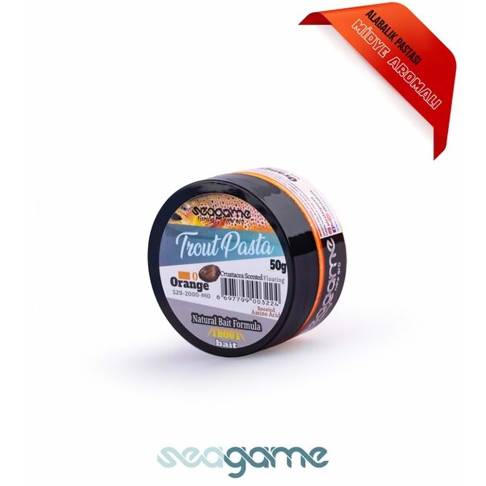 Seagame Trout Pasta Alabalık Hamuru 50 Gr Midye Turuncu