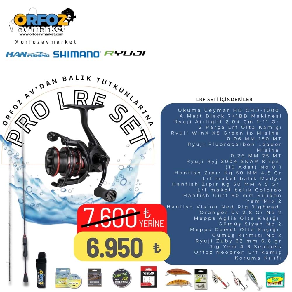 Okuma 13 Parça Profosyenel Lrf Olta Seti