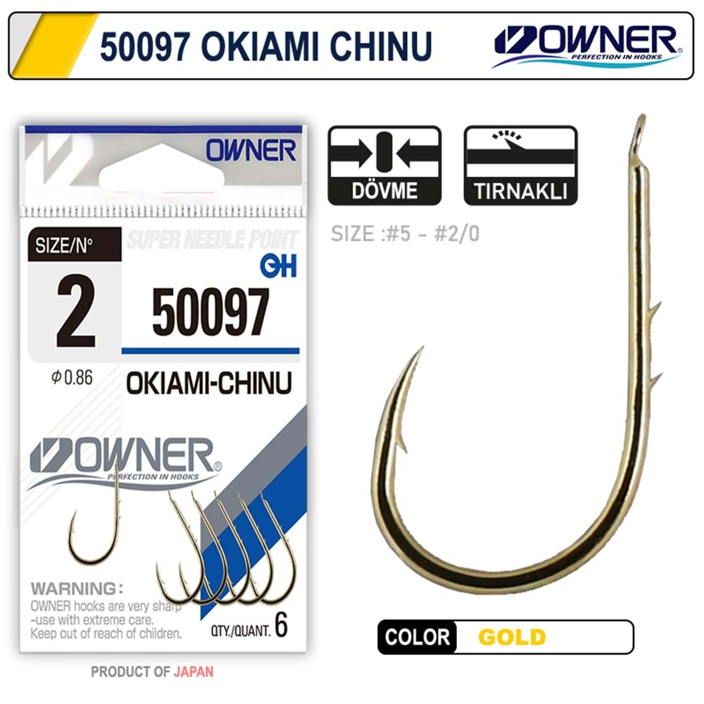Owner 50097 Okiami-Chinu Gold İğne - 4
