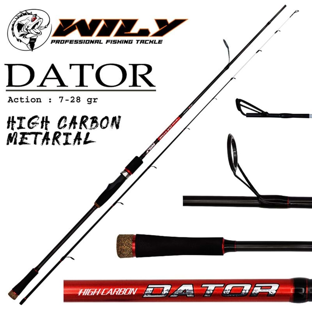 Wily Dator Spin Kamış 21O Cm 7-28 gr Spin Kamış